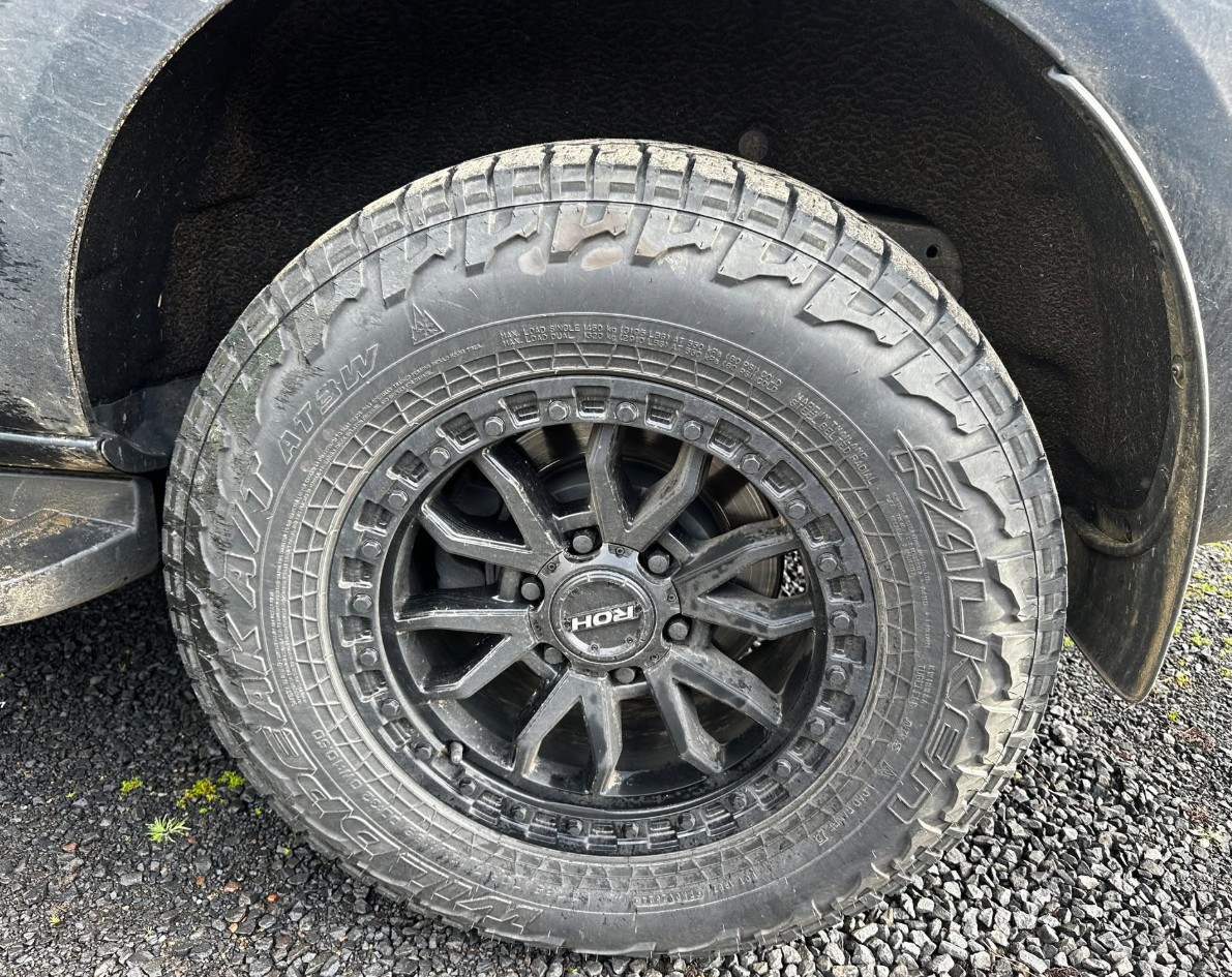 Before — Alloy wheel and tyre deep cleaned and dressed