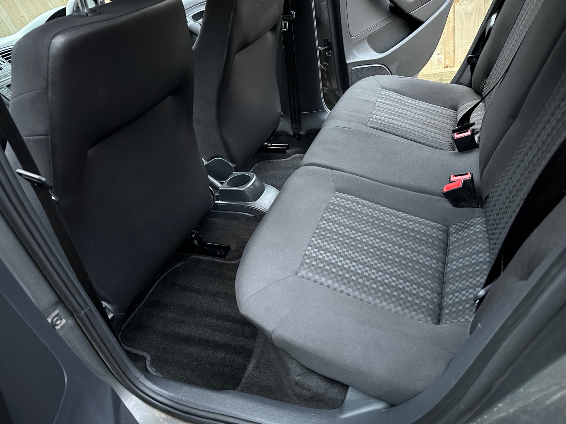 After — Ford Focus rear seats and carpet before and after a pet hair removal and interior detail
