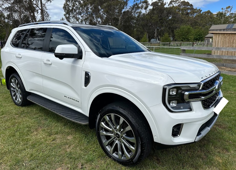 White Ford Everest Platinum after a full mobile detail