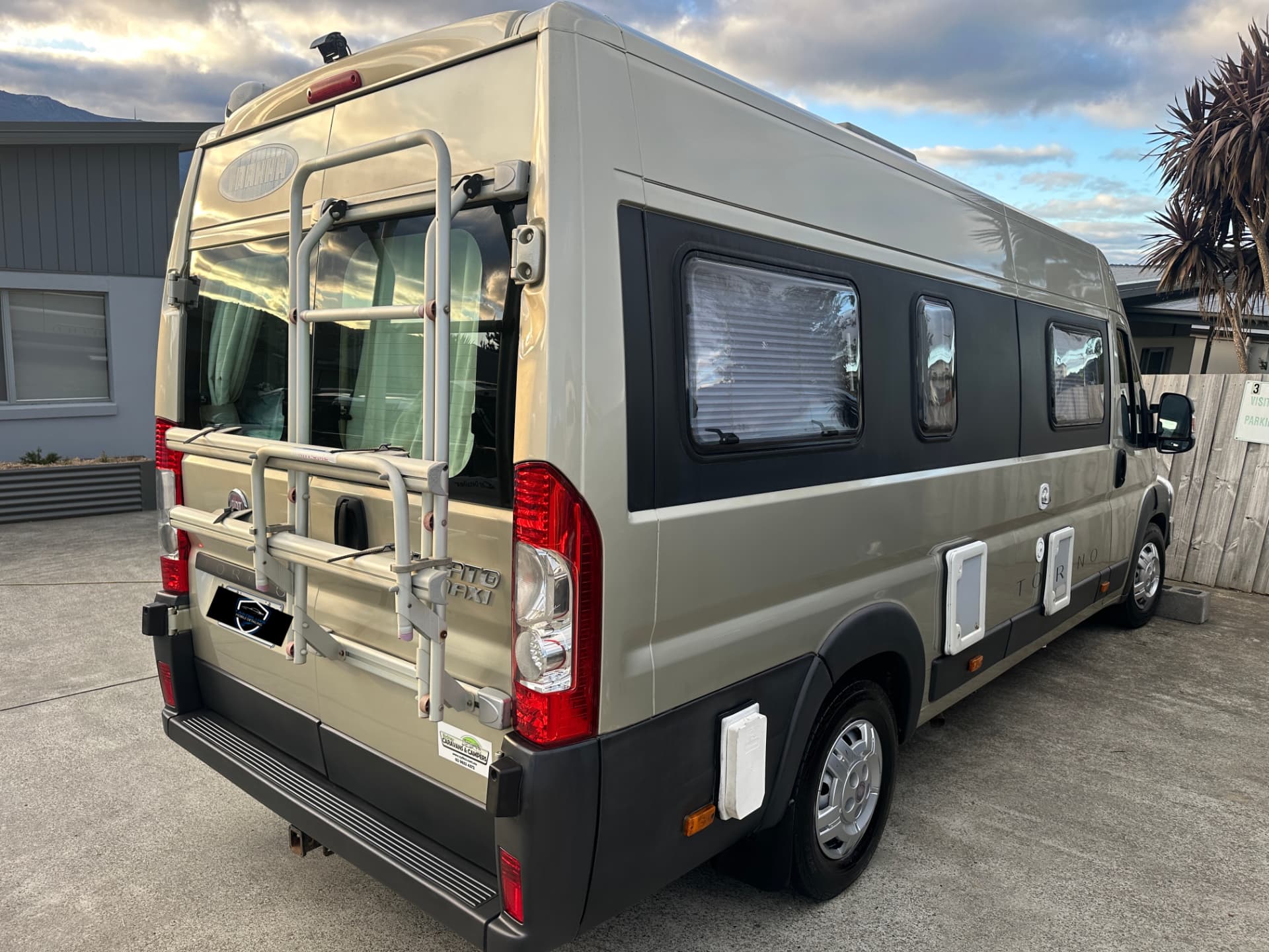 After — Fiat Ducato motorhome rear trim and panels before and after restoration