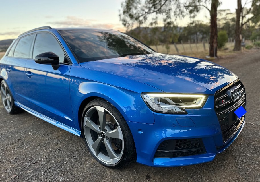 Blue Audi S3 Sportback polished and protected