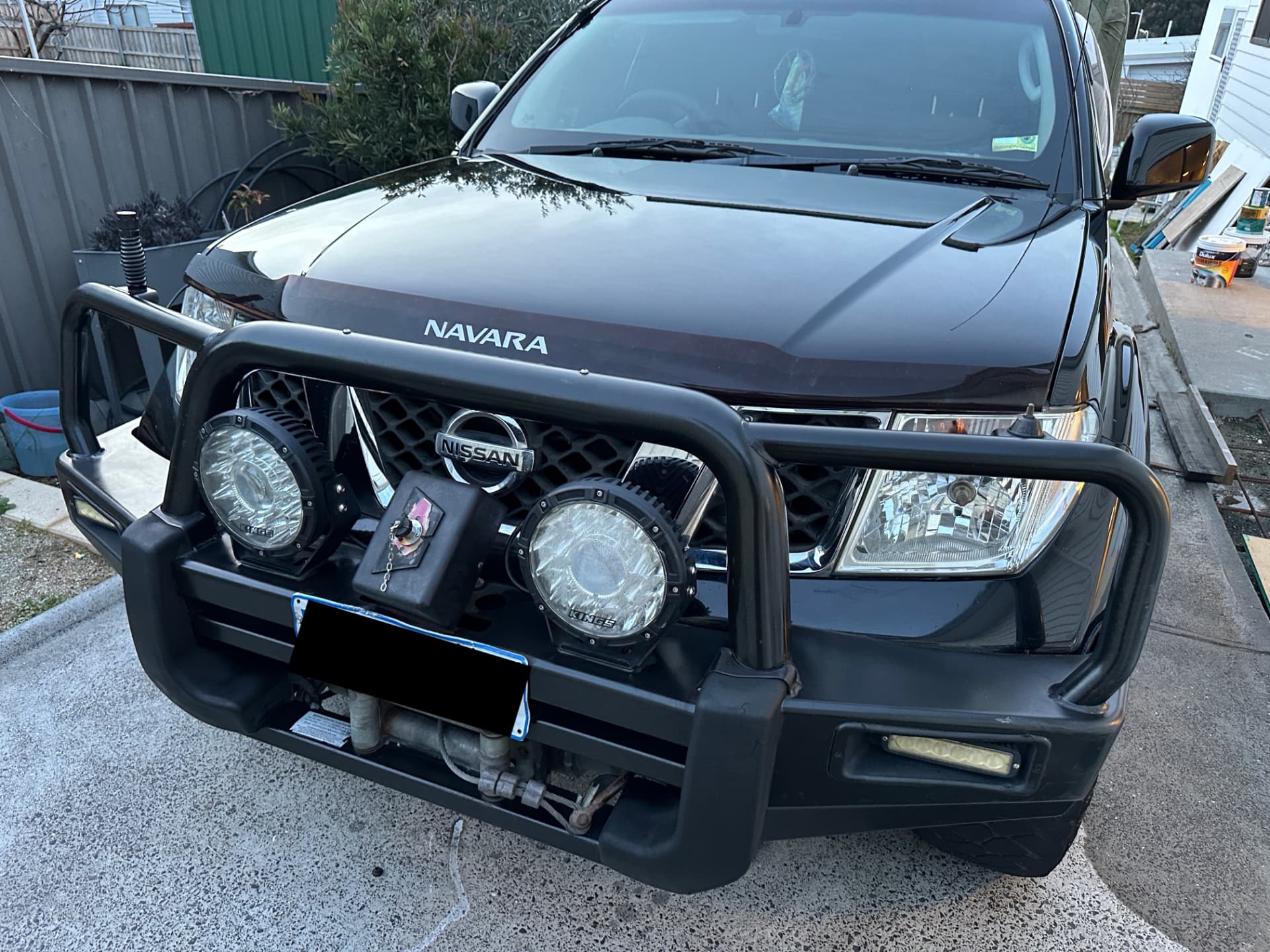 After — Nissan Navara bull bar and front trim before and after trim restoration