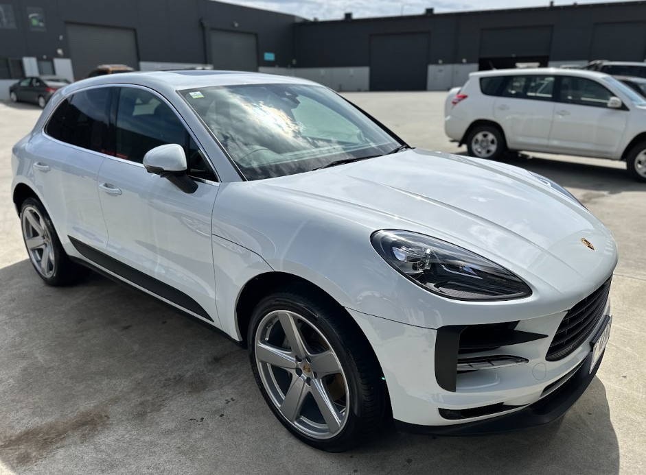 White Porsche Macan cleaned and protected