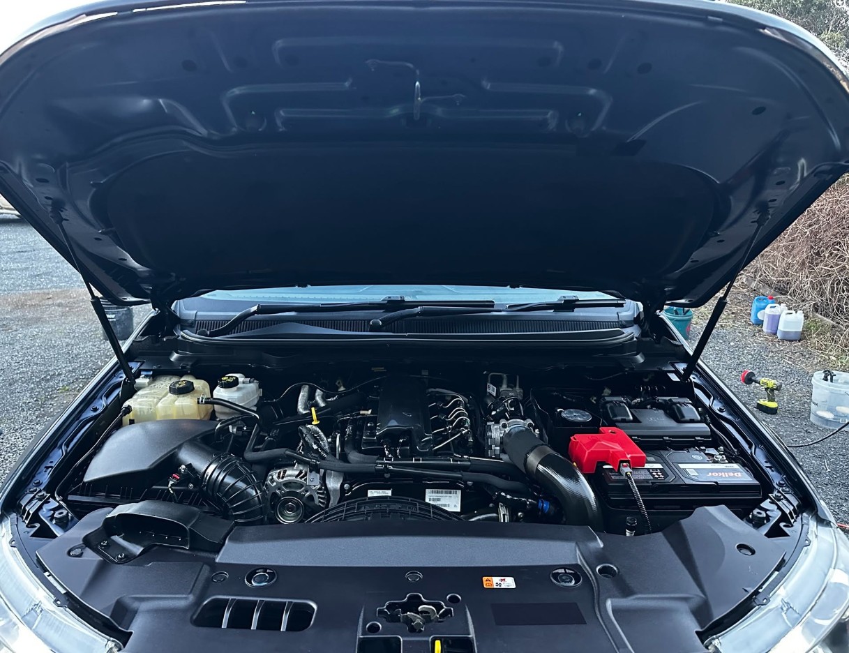 Engine bay detailed by Tas Deluxe Mobile Detailing