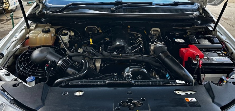 After — Ute engine bay degreased and detailed